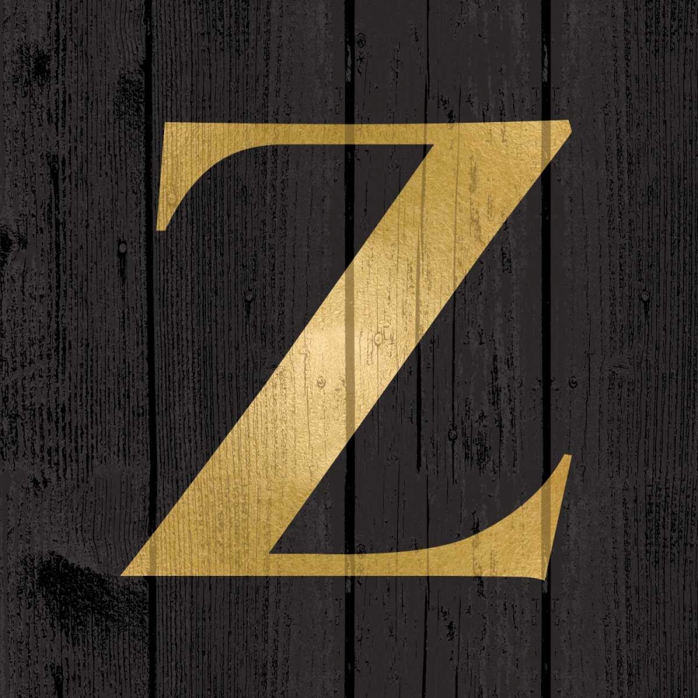 Gold Alphabet Z art print by N Harbick for $57.95 CAD