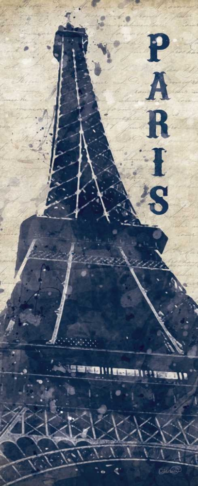 Eiffel Tower in Indigo art print by N Harbick for $57.95 CAD