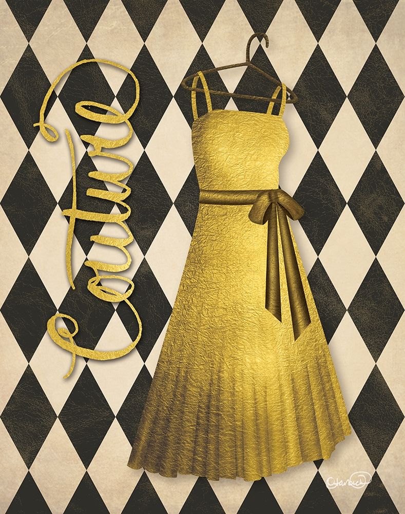 Gold Dress Couture art print by N Harbick for $57.95 CAD