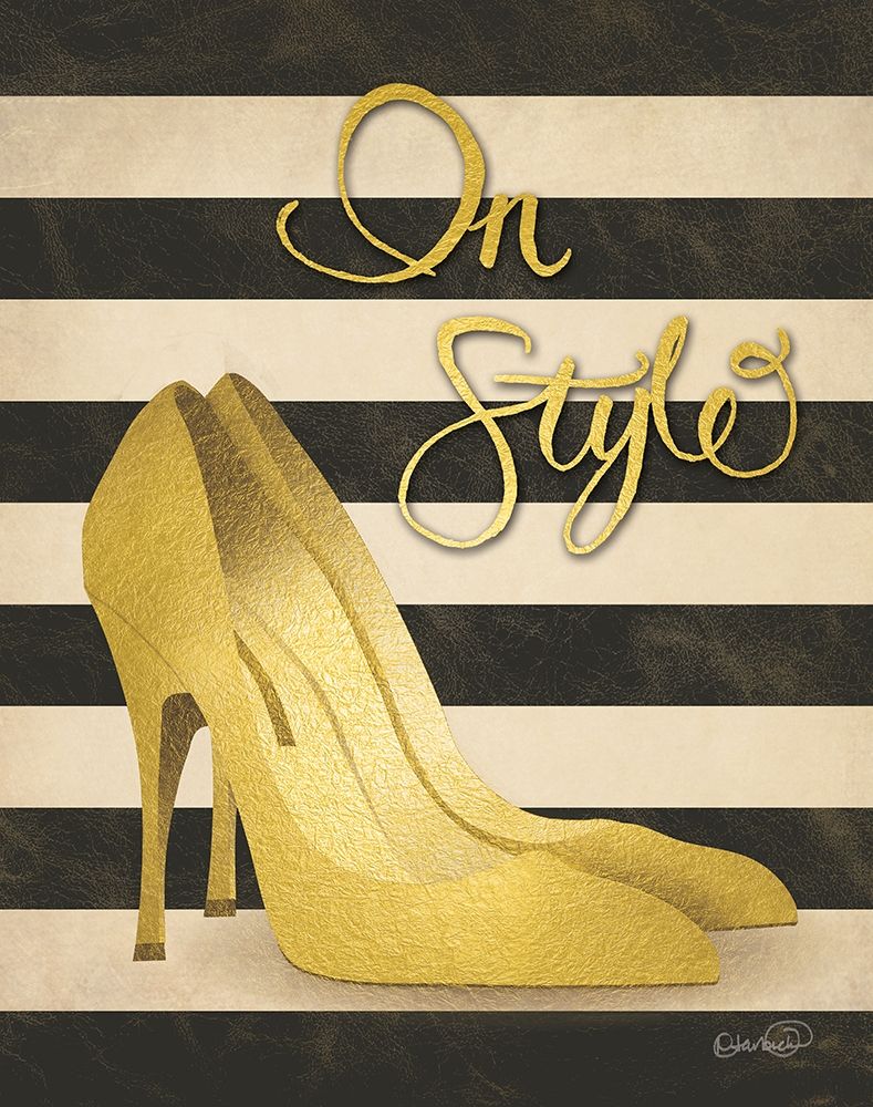 Gold Pumps In Style art print by N Harbick for $57.95 CAD