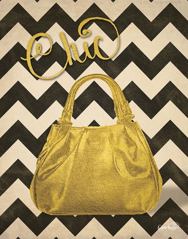 Gold Purse Chic art print by N Harbick for $57.95 CAD