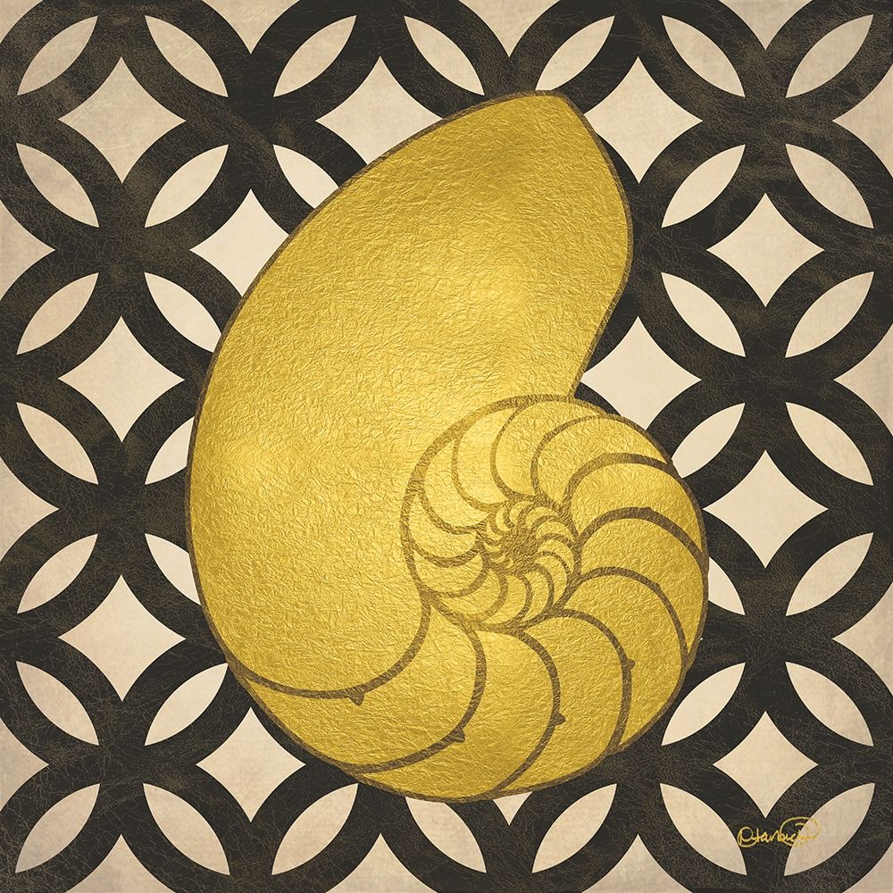 Gold Shells I art print by N Harbick for $57.95 CAD
