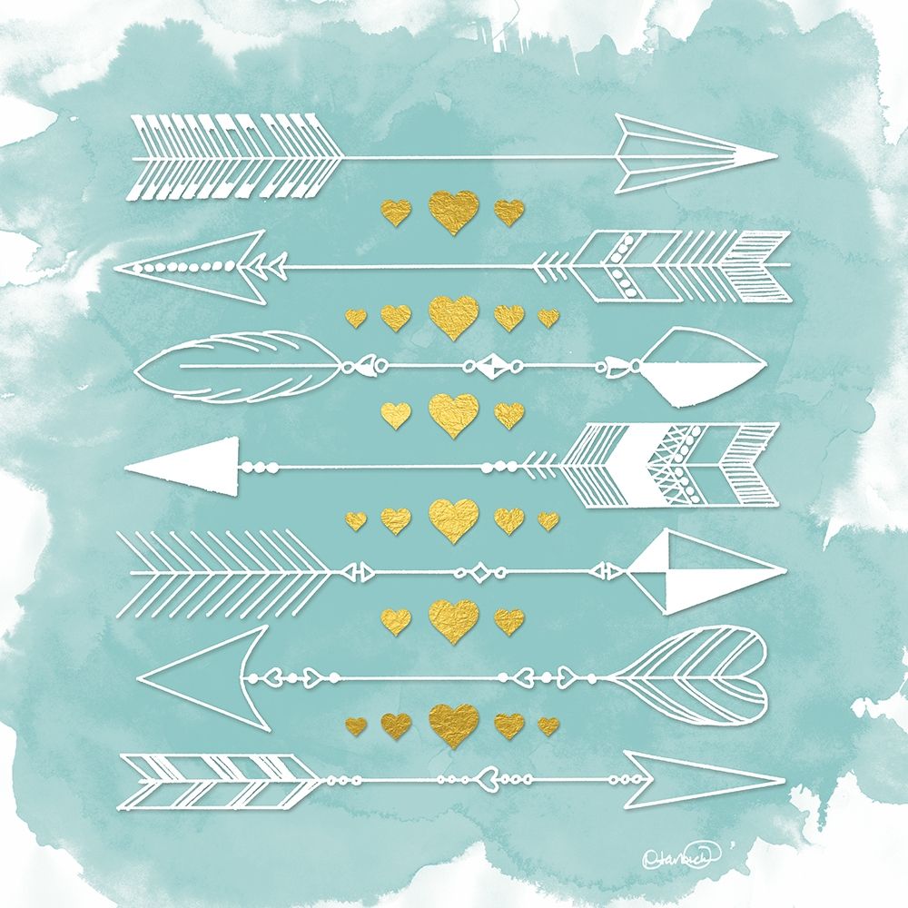 Hearts and Arrows I art print by N Harbick for $57.95 CAD