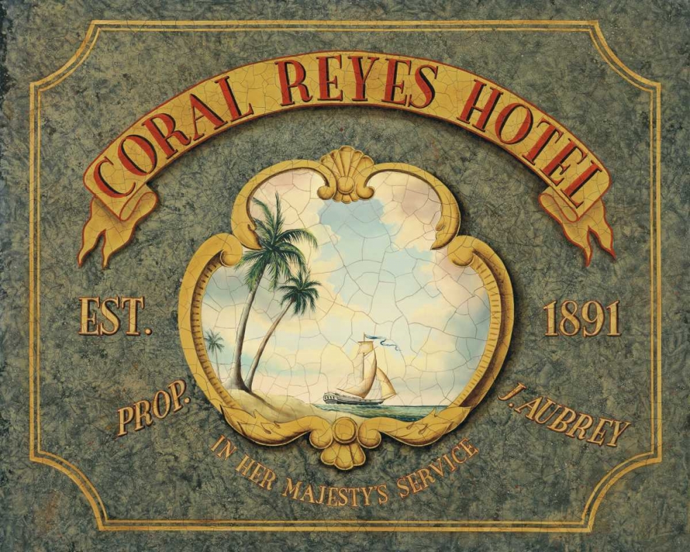 Coral Reyes Hotel art print by Catherine Jones for $57.95 CAD