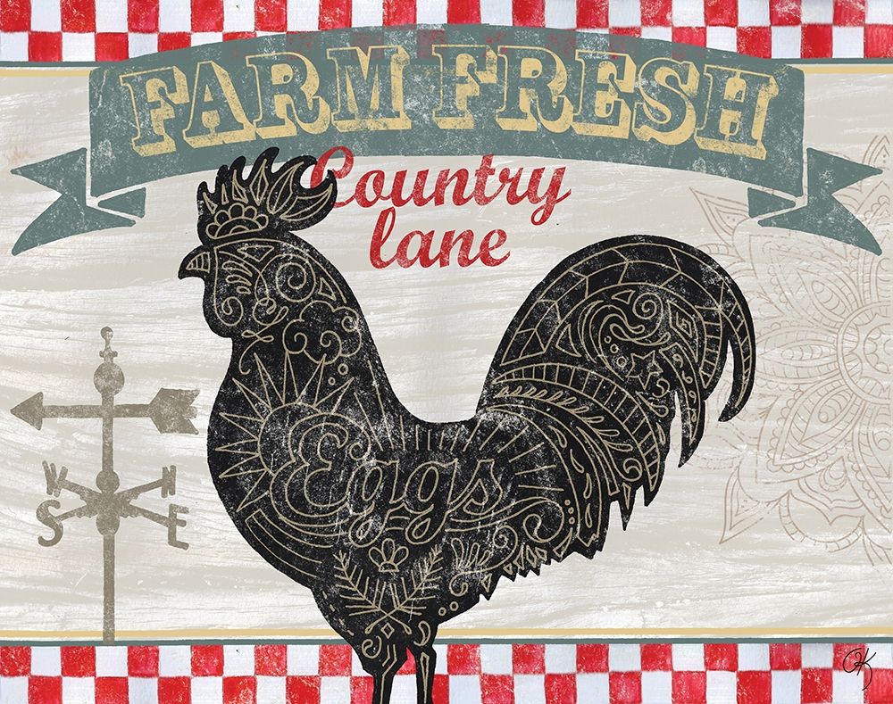 Chicken Farm Sign art print by Onna K for $57.95 CAD