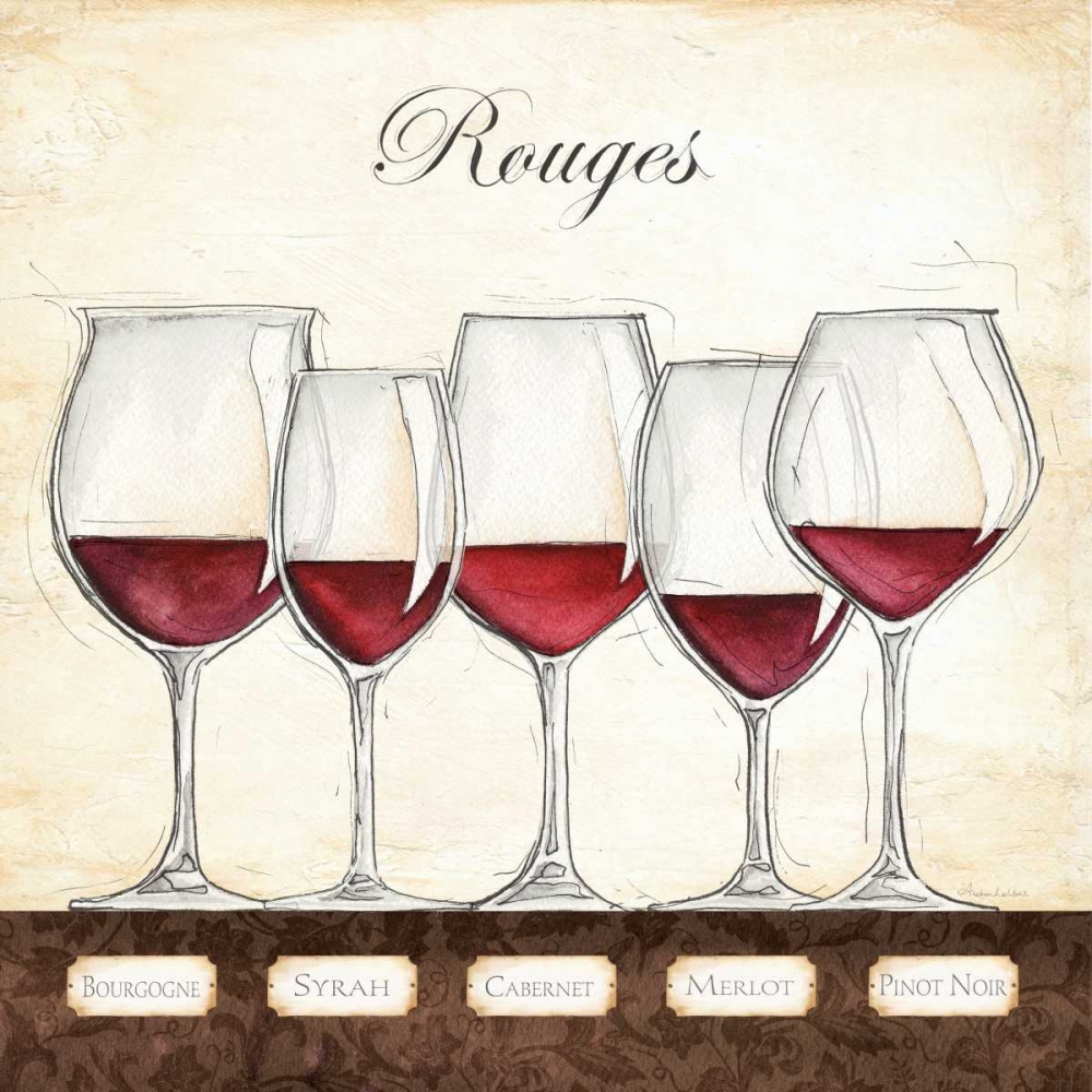 Les Vins Rouges art print by Andrea Laliberte for $57.95 CAD