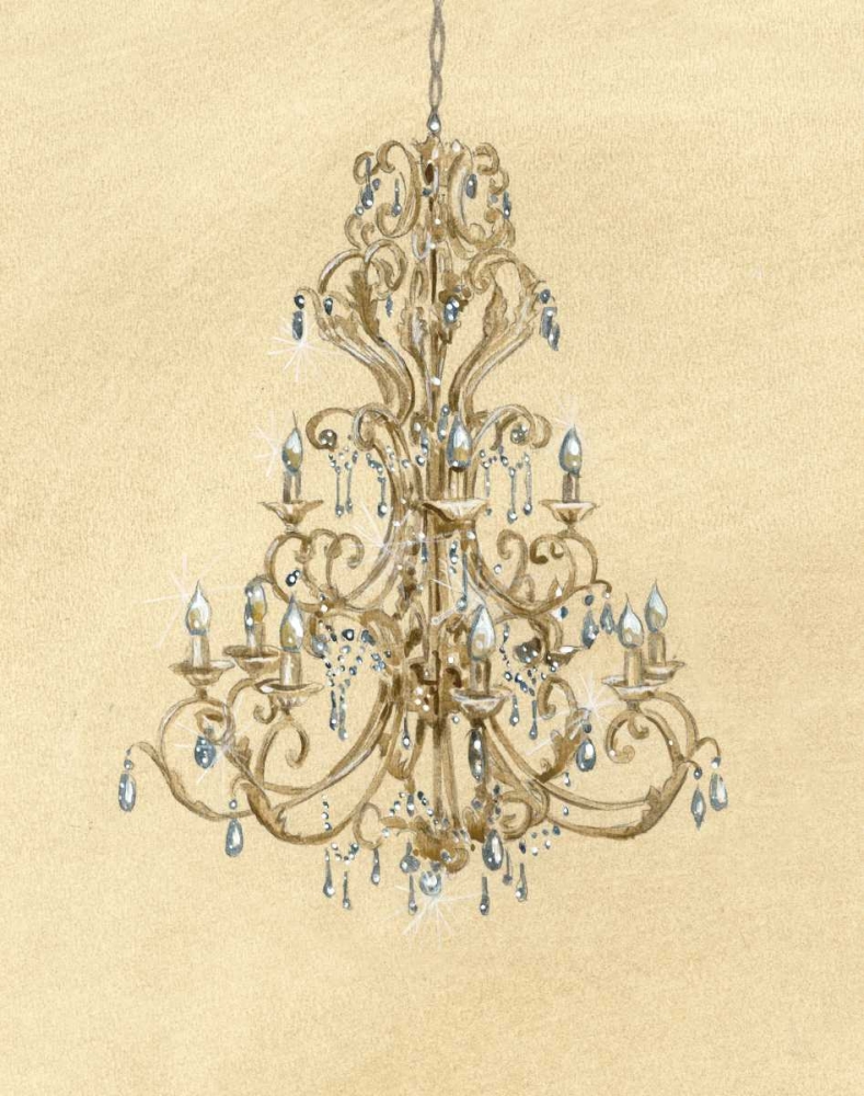 Elegant Chandelier I art print by Laurencon for $57.95 CAD