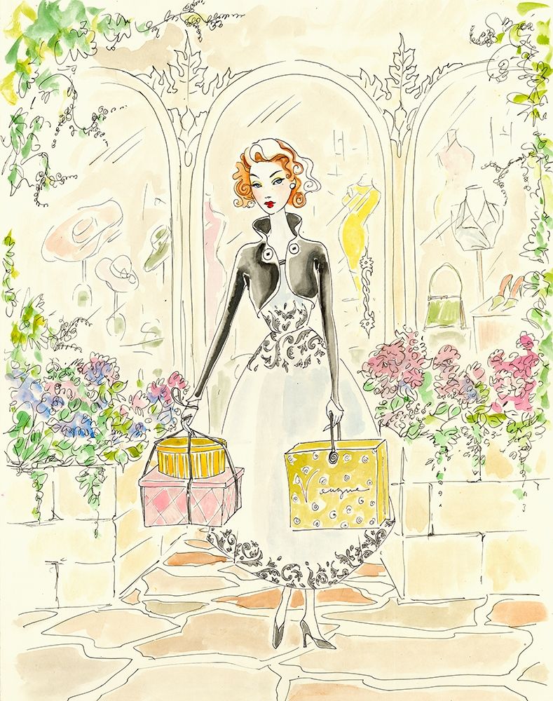 Boutique Shopping I art print by Steve Leal for $57.95 CAD