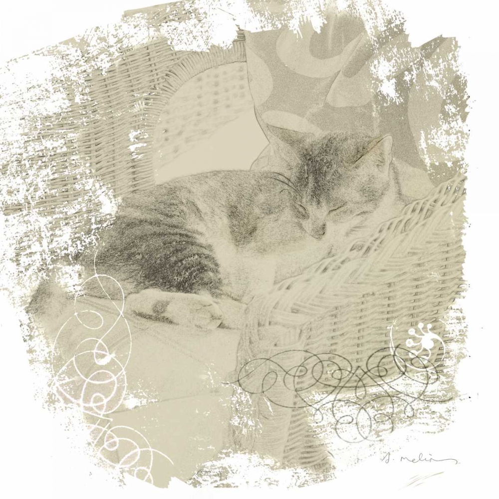 Feline Illustration I art print by Amy Melious for $57.95 CAD