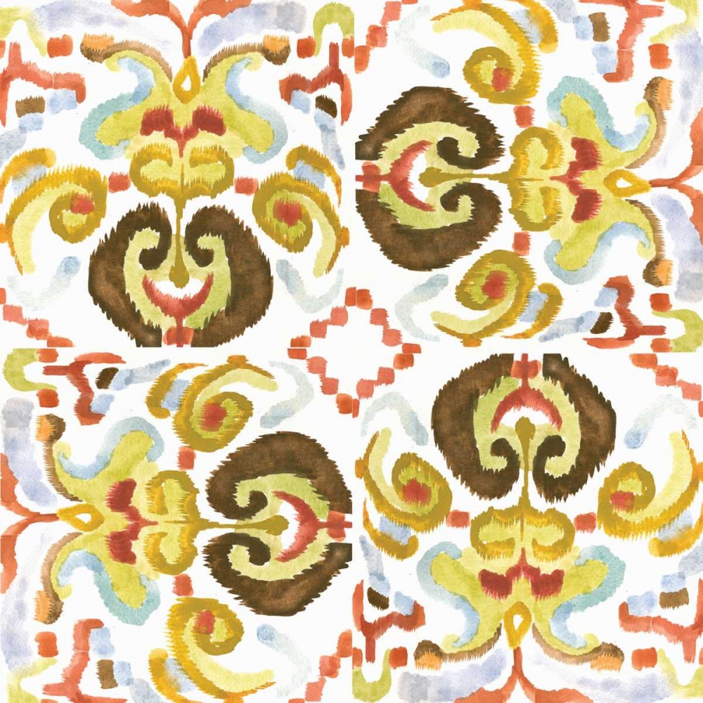 Ikat Tile II art print by Margaret Ferry for $57.95 CAD