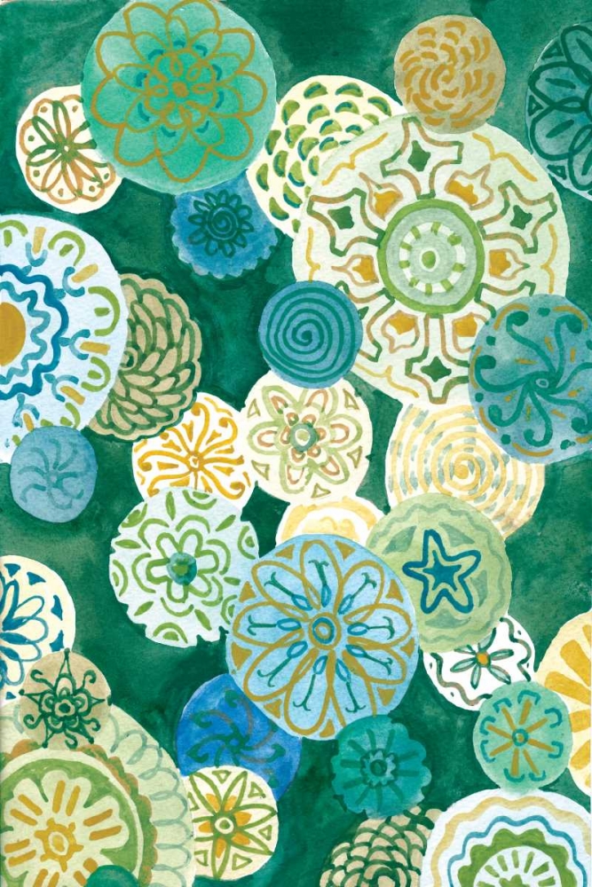 Indigo Medallion art print by Margaret Ferry for $57.95 CAD