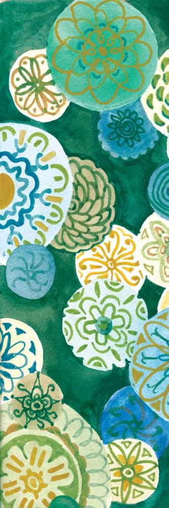 Indigo Medallion Panel I art print by Margaret Ferry for $57.95 CAD