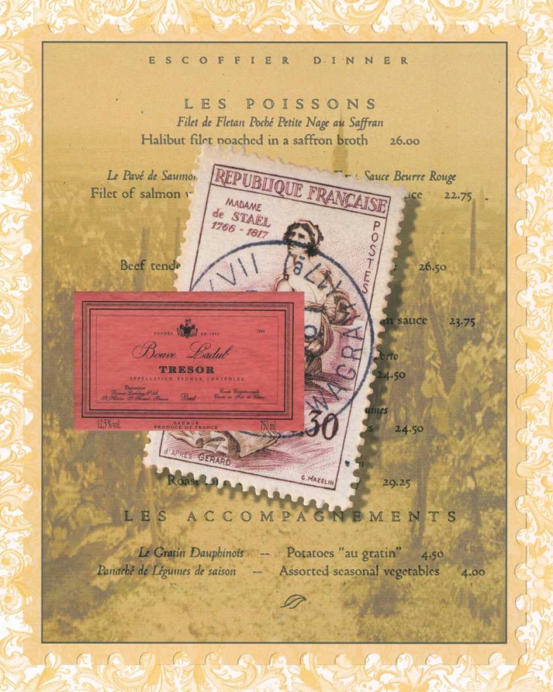 French Menu art print by Jennifer Matla for $57.95 CAD