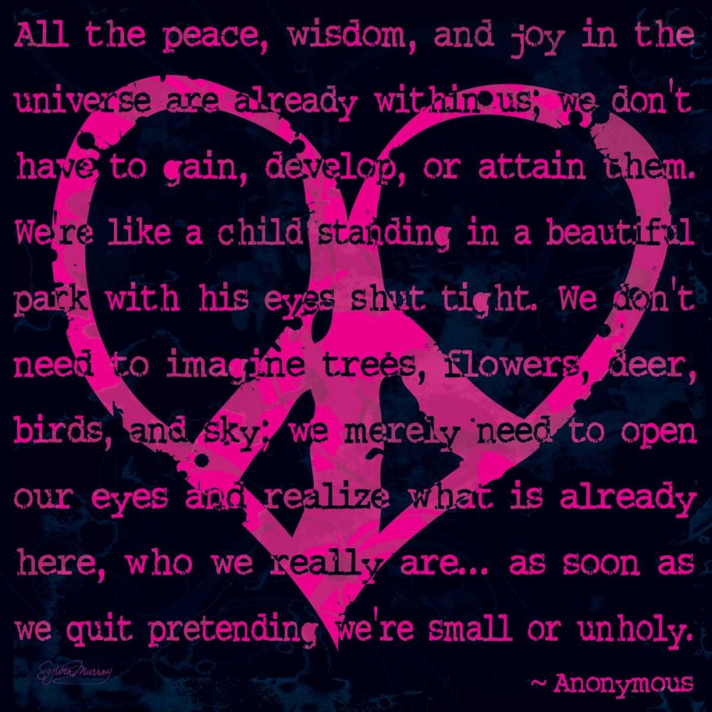 Peace Sign IV art print by Sylvia Murray for $57.95 CAD