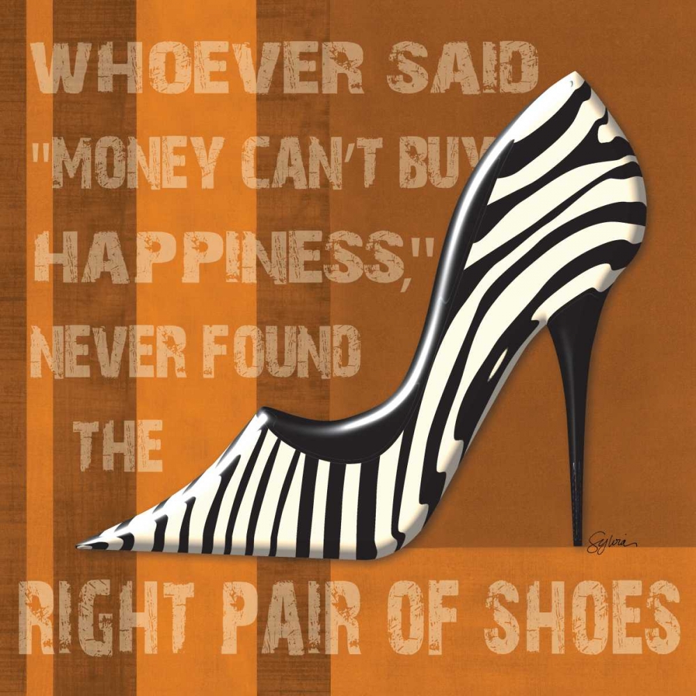 Zebra Shoe art print by Sylvia Murray for $57.95 CAD