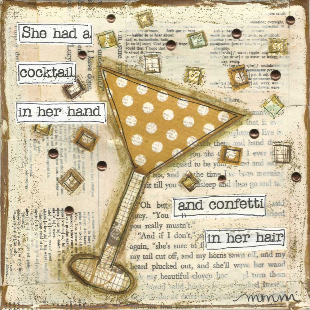 Cocktail art print by Monica Martin for $57.95 CAD