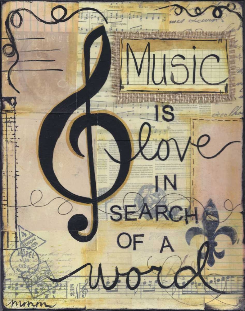 Music Is Love art print by Monica Martin for $57.95 CAD