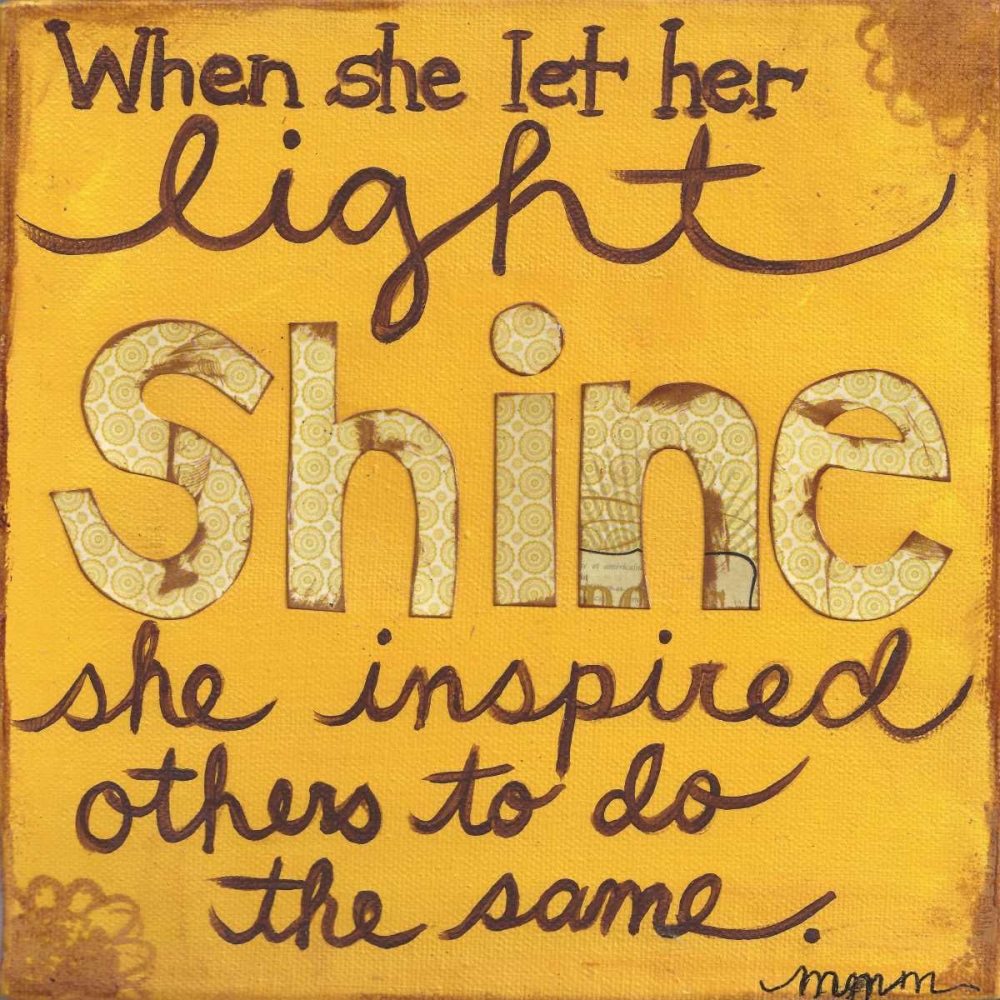 Let Her Light Shine art print by Monica Martin for $57.95 CAD