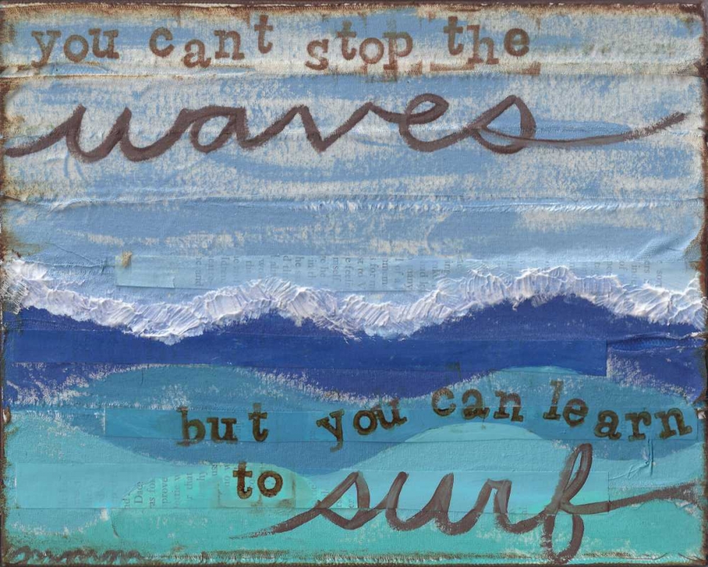 Waves Surf art print by Monica Martin for $57.95 CAD