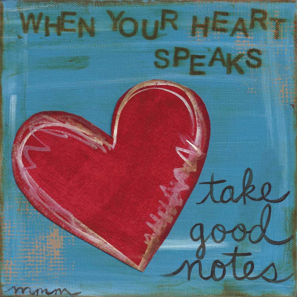 Heart Speaks art print by Monica Martin for $57.95 CAD