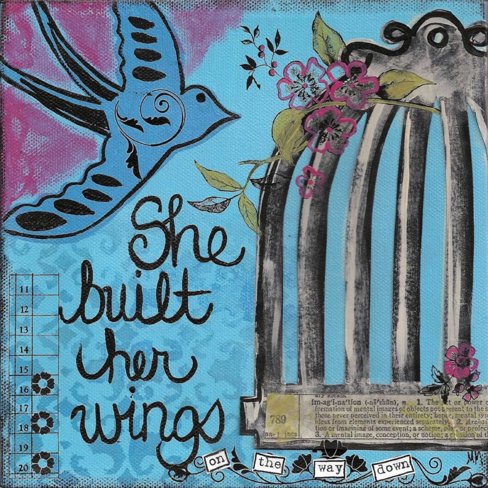 She Built Her Wings art print by Monica Martin for $57.95 CAD