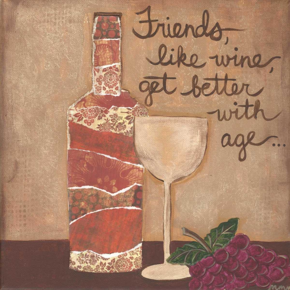 Friends And Wine art print by Monica Martin for $57.95 CAD