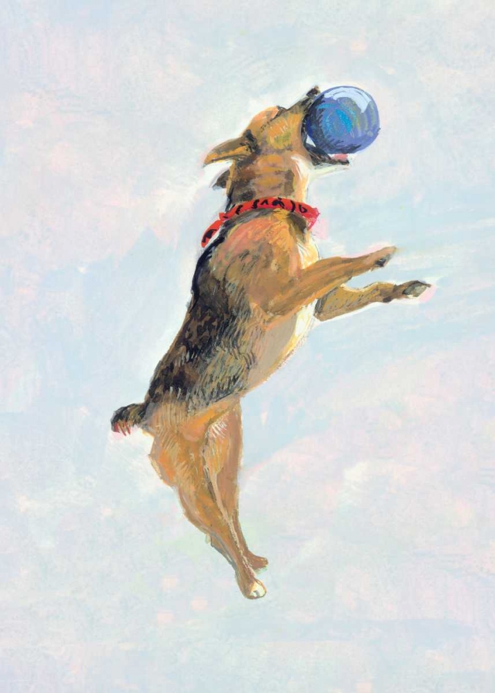 Playful Pups I art print by Debbie Nicholas for $57.95 CAD
