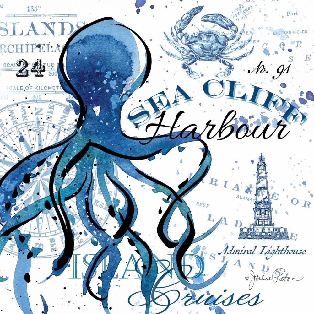 Sea Cliff Octopus art print by Julie Paton for $57.95 CAD