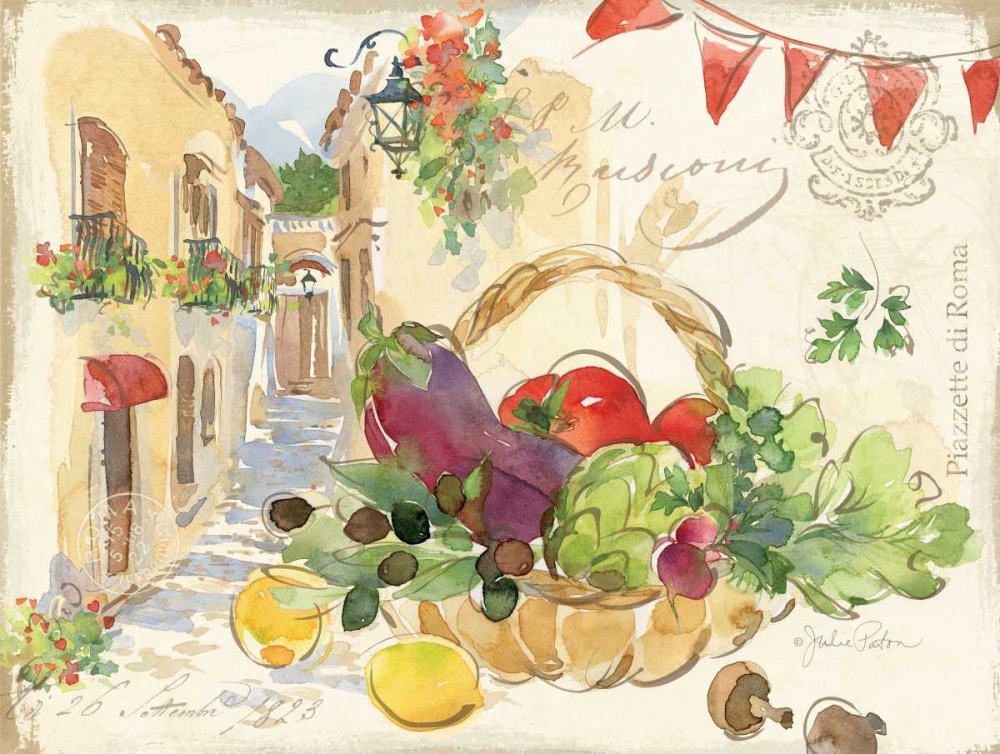 Piazzette Veggies art print by Julie Paton for $57.95 CAD