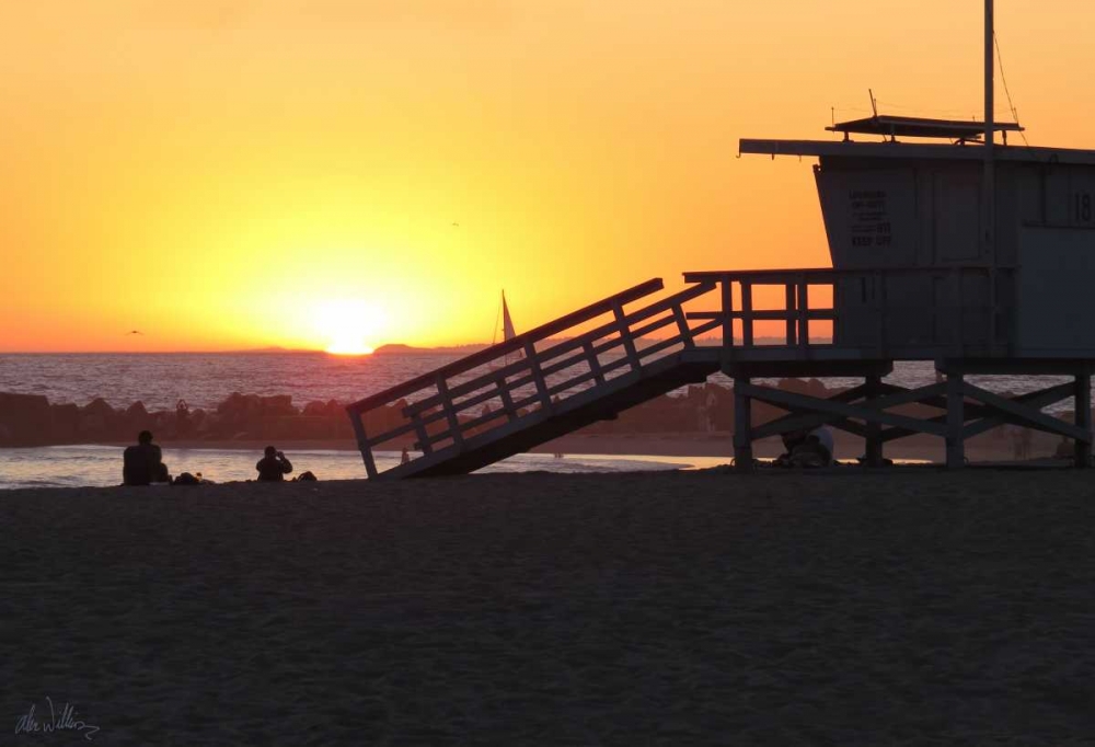 Sunset Lifeguard art print by Alex Williams for $57.95 CAD