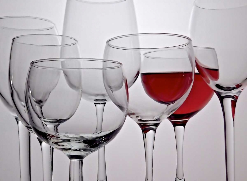 Wine Glasses art print by Monika Burkhart for $57.95 CAD