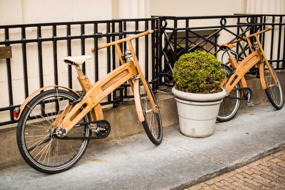 Wooden Bicycles in Amsterdam art print by Erin Berzel for $57.95 CAD