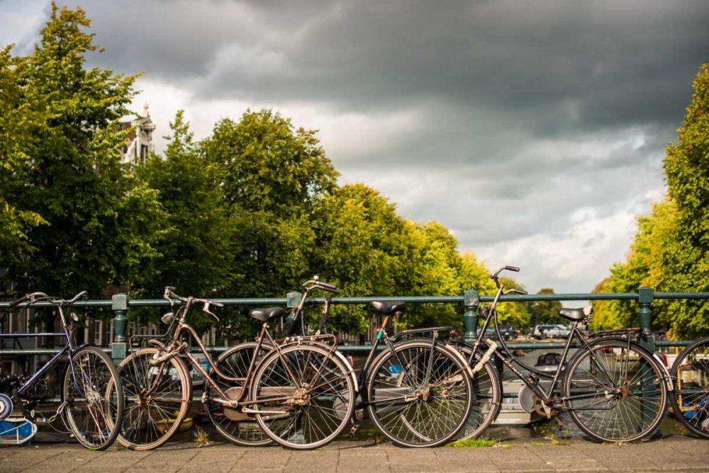 Bikes on Bridge I art print by Erin Berzel for $57.95 CAD
