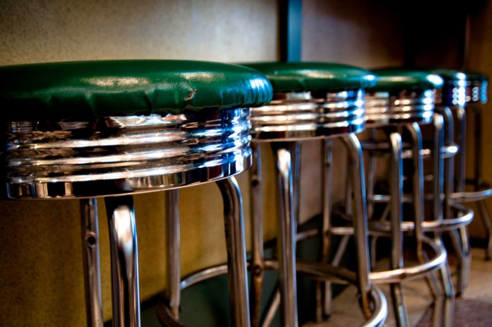 Retro Bar Stools I art print by Erin Berzel for $57.95 CAD