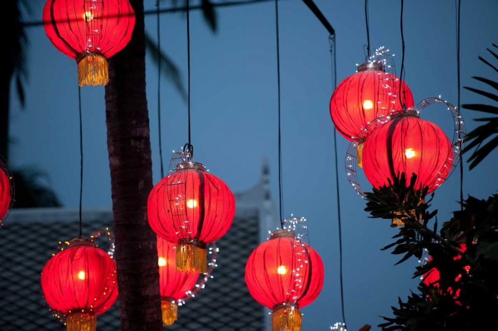 Laos Lanterns art print by Erin Berzel for $57.95 CAD