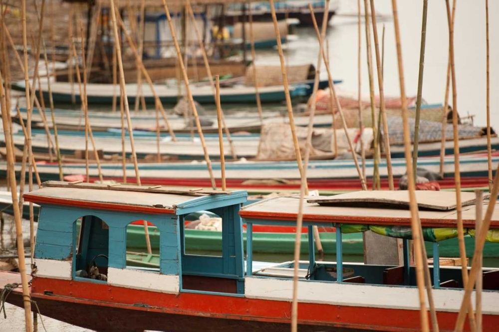 Laos Boats art print by Erin Berzel for $57.95 CAD