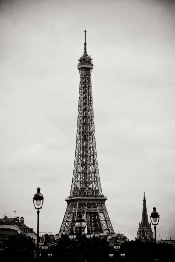 Eiffel Tower BW II art print by Erin Berzel for $57.95 CAD