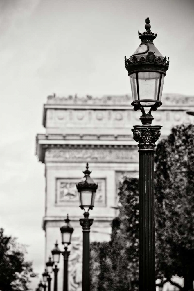 Parisian Lightposts BW I art print by Erin Berzel for $57.95 CAD