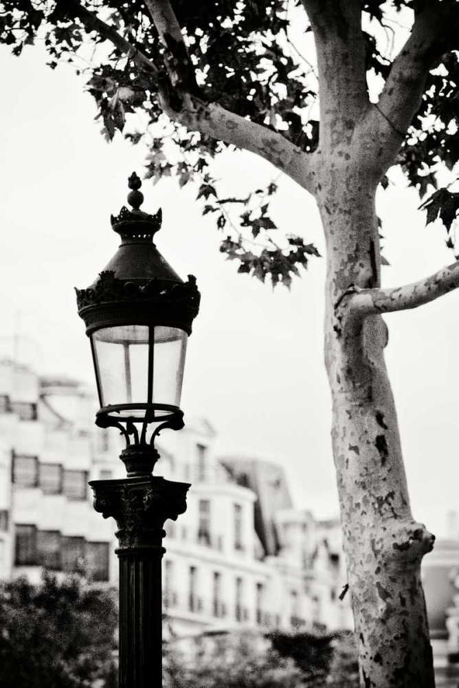 Parisian Lightposts BW II art print by Erin Berzel for $57.95 CAD