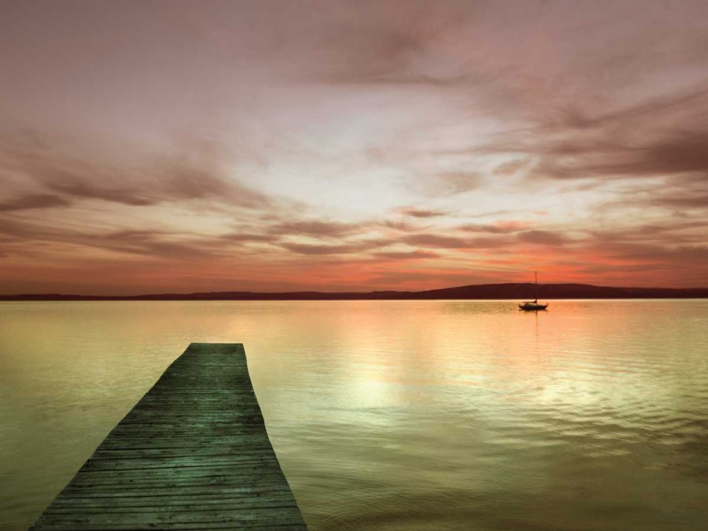 Pier and Sunset I art print by Jim Christensen for $57.95 CAD