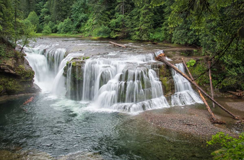 Lower Lewis River Falls art print by Stan Hellmann for $57.95 CAD
