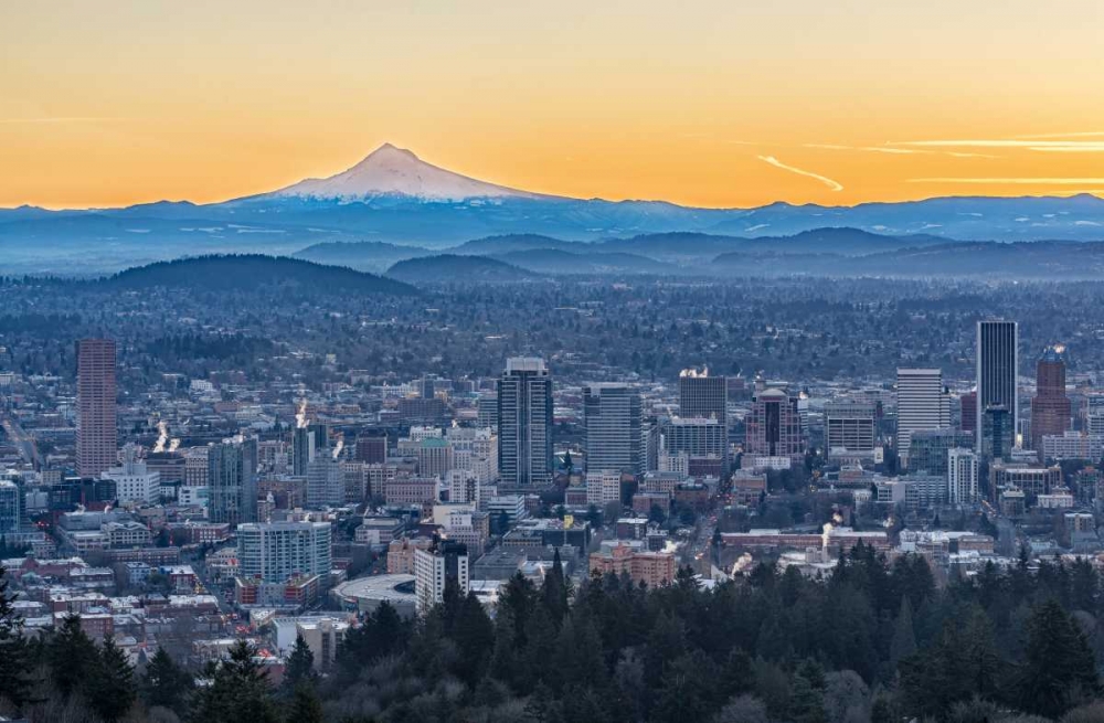 Portland Sunrise art print by Stan Hellmann for $57.95 CAD