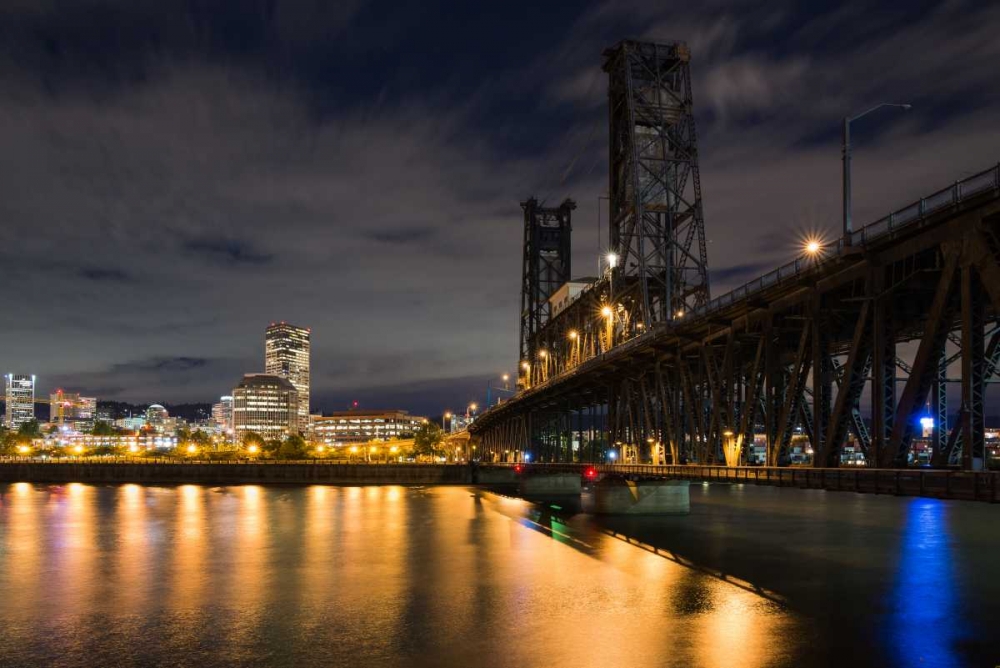 Portland Steel Bridge art print by Stan Hellmann for $57.95 CAD