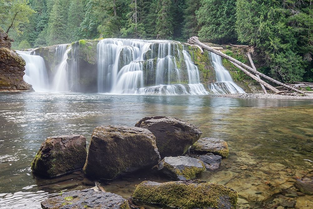 Lower Lewis River Falls art print by Stan Hellmann for $57.95 CAD
