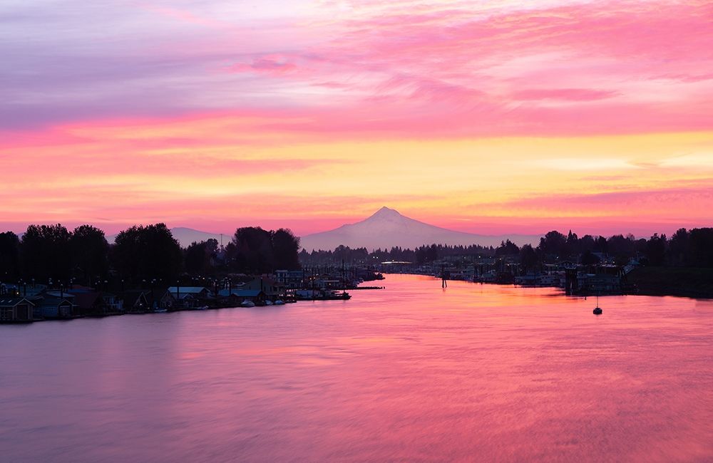 Columbia River Sunrise art print by Stan Hellmann for $57.95 CAD