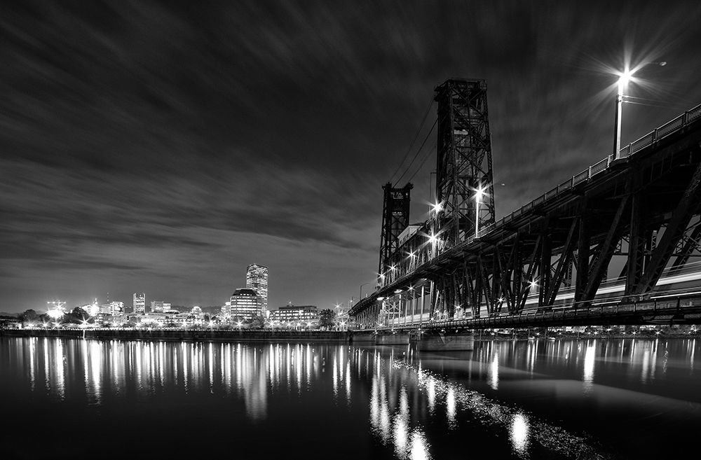 Steel Bridge BW art print by Stan Hellmann for $57.95 CAD