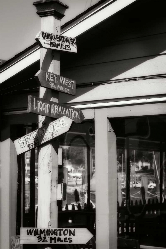 Which Way Cafe II - BW art print by Alan Hausenflock for $57.95 CAD