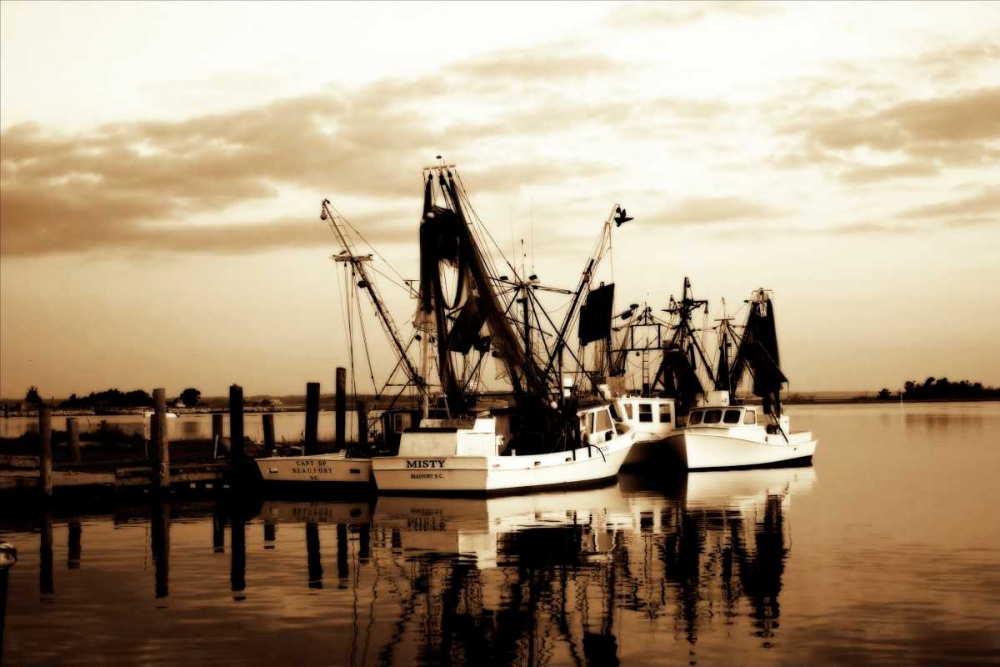 Beaufort Shrimpers art print by Alan Hausenflock for $57.95 CAD
