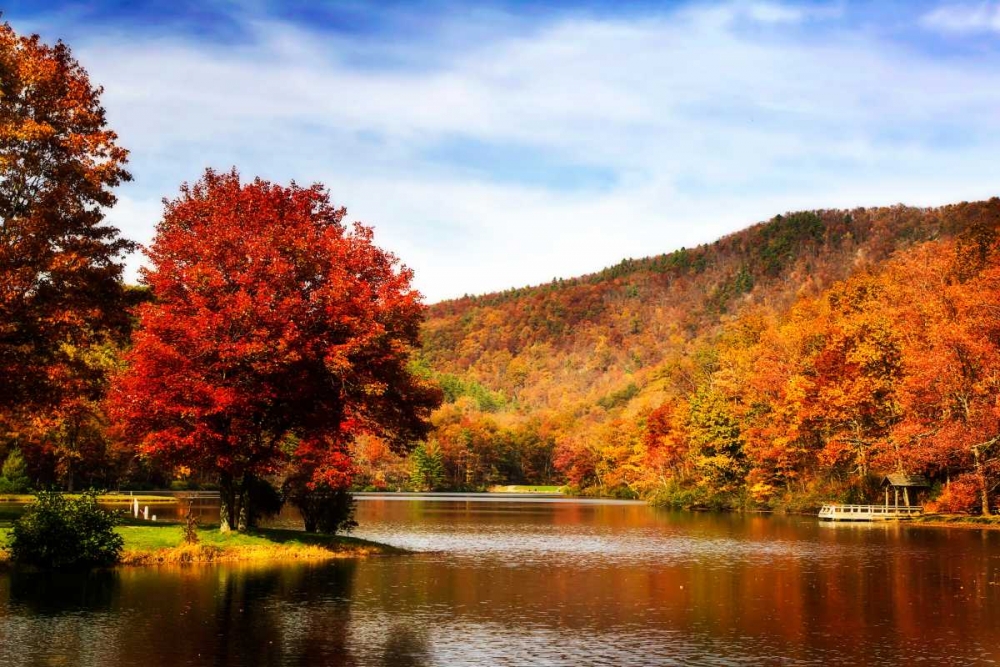 Mountain Lake Autumn art print by Alan Hausenflock for $57.95 CAD