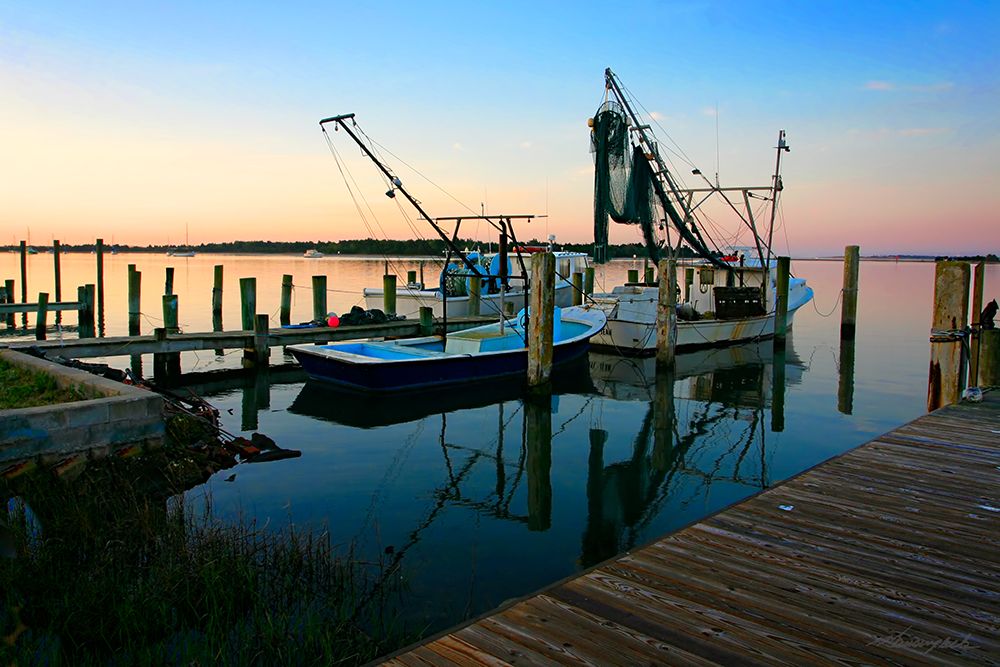 Sunrise on Working Boats art print by Alan Hausenflock for $57.95 CAD